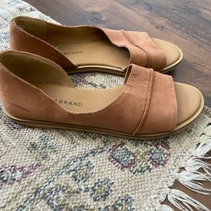 Lucky brand Fentin d’orsay open toe flats size 6